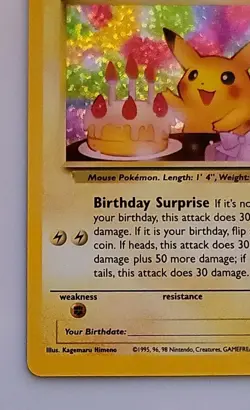 Birthday Pikachu 24 Celebrations Classic Collection Pokemon TCG - NM - Image 3