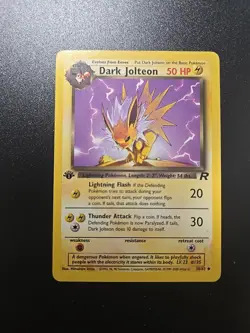 1st Edition Dark Jolteon 38/82 Team Rocket Set Rare Vintage Pokemon Card - Image 4