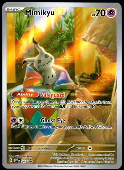 Pokemon TCG Mimikyu SVP 075 2024 Paldean Fates ETB Black Star Promo Card - NM - Image 1