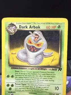 Pokemon Card Dark Arbok 19/82 Non Holo ERROR 1999-23000 Team Rocket Played - Image 2
