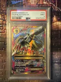 Pokemon TCG Evolutions Mega M Blastoise EX 102/108 NM-M Condition PSA 9 - Image 1