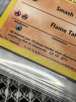 1999 Pokemon PONYTA #60 SHADOWLESS PSA 10 GEM MINT! - Image 3