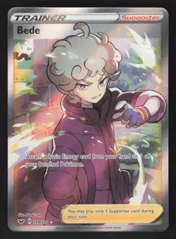 Bede 199/202 Ultra Rare Pokemon SWSH01: Sword & Shield Base Set - Image 1