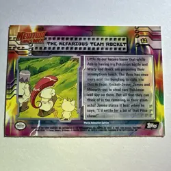 🦉 1999 Topps Pokemon Mewtwo Strikes Back 12 Nefarious Team Rocket Blue Logo - Image 4