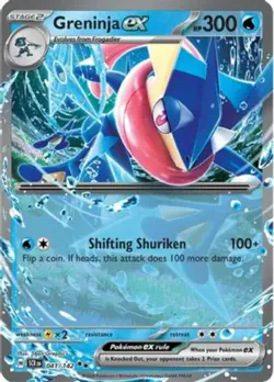 LP Pokemon Greninja ex - 041/142 - Double Rare Lightly Played Stellar Crown - Image 1