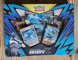 Pokemon TCG Rapid Strike Urshifu V Box Factory Sealed New 4 Packs Promo 820650828430 - Image 1