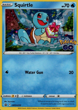 Squirtle Pokemon GO | SWSH233 Cosmos Holo | Black Star Promo | NM SWIRL - Image 1