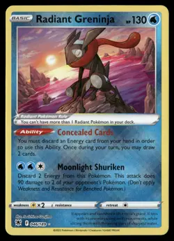 Radiant Greninja Radiant Rare SWSH10: Astral Radiance 046/189 NM Pokemon TCG - Image 1