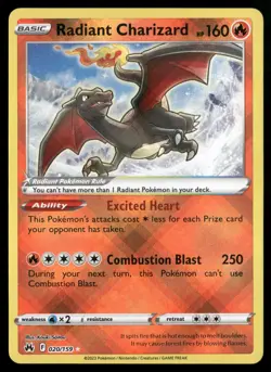 Radiant Charizard Radiant Rare Crown Zenith 020/159 NM Pokemon TCG - Image 1