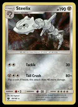 Steelix Holo Rare SM - Celestial Storm 89/168 NM Pokemon TCG - Image 1