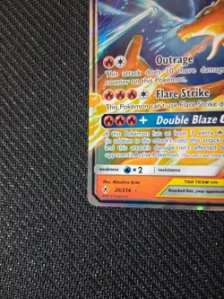Pokemon TCG Reshiram & Charizard GX 20/214 Tag Team Ultra Rare NM Condition - Image 5