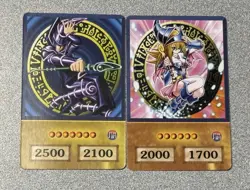 Dark Magician & Dark Magician Girl Yu-Gi-Oh! Anime Style Cards - Image 1