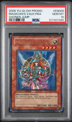 Magician’s Valkyria PSA 10 JUMP-EN009 Ultra Rare Limited Edition YUGIOH POP 39 - Image 1