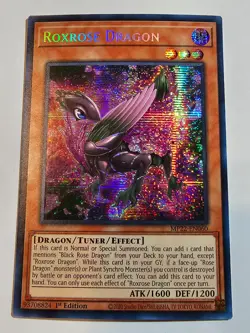 Roxrose Dragon MP22-EN060 1st Edition Prismatic Secret Rare Yugioh - Image 1