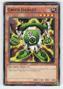 King of Games: Yugi's Legendary Decks #YGLD-ENC16 Green Gadget 1st Edition - Image 1