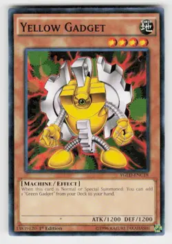 King of Games: Yugi's Legendary Decks #YGLD-ENC18 Yellow Gadget 1st Edition - Image 1