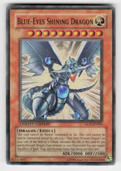 Yu-Gi-Oh! The Movie Promo Set #MOV-EN001 Blue-Eyes Shining Dragon 1st Edition - Image 1