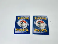 2 Gym Heroes Set Miscut Error Pokemon Cards RARE Erika’s Execute, Grass Energy - Image 2