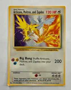 Pokemon Promo Articuno Moltres Zapdos Jumbo Oversized Card - Image 1