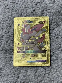 Pokemon Sylveon GX HP200 Fairy Wind Rare Gold Accent Foil Fan Art Cards - Image 1