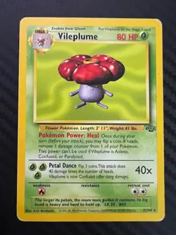 Pokemon TCG Vileplume Jungle Unlimited Rare Card 31/64 Regular HP - Image 1