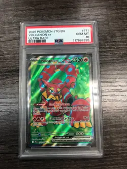 Volcanion EX 171/159 Ultra Rare Gem Mint PSA 10 Holo Pokemon Card TCG - Image 1