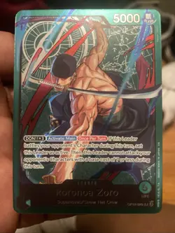 One Piece CCG Roronoa Zoro LEADER card OP12-020 L - Image 1