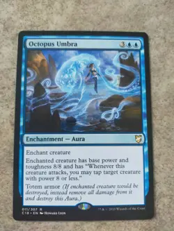 MTG Magic the Gathering - Octopus Umbra - Commander 2018 - Image 1