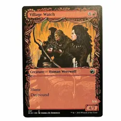 4x MTG Innistrad: Midnight Hunt VILLAGE WATCH // REAVERS 297 (Showcase) M/NM - Image 1