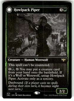 MTG Howlpack Piper // Wildsong Howler Innistrad: Double Feature 472 Regular MTG - Image 1