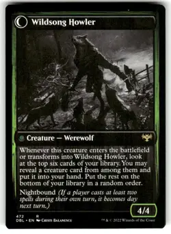 MTG Howlpack Piper // Wildsong Howler Innistrad: Double Feature 472 Regular MTG - Image 2