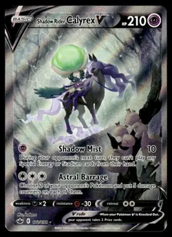 2021 Pokemon Sword & Shield - Chilling Reign 172/198 Shadow Rider Calyrex V - Image 1