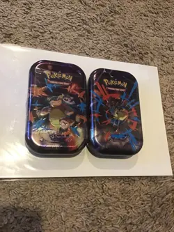 2 Pokemon TCG: Mega Heroes Mini Tins - Mega Lucario & Kangaskhtan Factory Sealed - Image 1