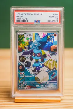 2023 Pokemon Japanese Scarlet Ex Riolu SV1S PSA 10 Gem Mt #086 - Image 1