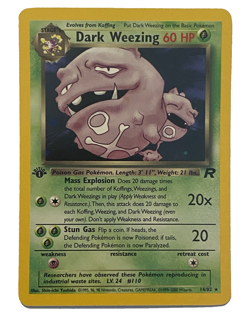 2000 Pokemon Vintage Team Rocket #14 Dark Wheezing HOLO 1st Edition LP - Image 1