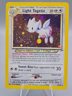 Pokemon Light Togetic - Neo Destiny #15/105 - Holo Rare NM - Image 1