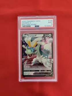 Pokemon: Drampa V #128/172 Brilliant Stars 2022 - PSA 9 MINT - D31 - Image 1