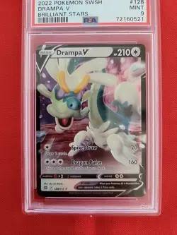 Pokemon: Drampa V #128/172 Brilliant Stars 2022 - PSA 9 MINT - D31 - Image 3