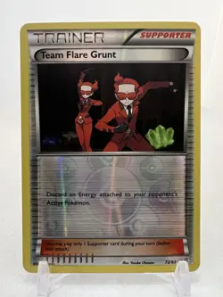 2016 Pokemon XY Generations Team Flare Grunt Reverse Holo 73/83 Uncommon NM - Image 1