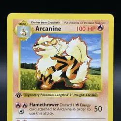 Arcanine 1st Edition #23/102 (Shadowless) Pokemon TCG Base Set LP - Image 2