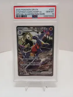 Pokemon Cynthia's Garchomp ex Destined Rivals SIR #232 PSA 10 Gem Mint - Image 1