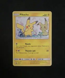 Pikachu SM162 Pokemon Sun & Moon Team Up Black Star Promo Pokemon TCG LP - Image 1