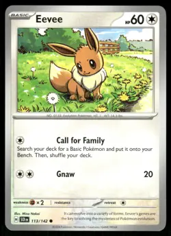 2024 Scarlet & Violet Series - Stellar Crown Eevee Common #113 - Image 1