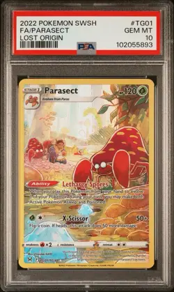 2022 Pokemon Lost Origin # TG01 Full Art Parasect PSA 10 GEM MINT Trusted Seller - Image 1