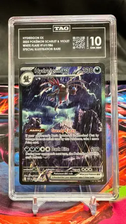 2025 Pokemon Hydreigon ex #169/086 Full Art SIR White Flare - TAG 10 - 972/1000 - Image 3