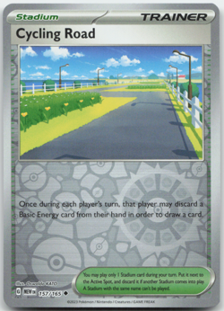 Cycling Road 157/165 Reverse Holo MEWen 151 English Pokemon Card - NM - Image 1