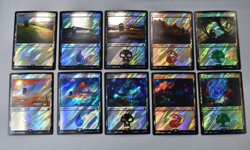 MTG Doctor Who SURGE FOIL TARDIS Basic Land Set of 10 - 1x ea Art 1156-1165 - Image 1
