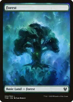 Magic The Gathering MTG FOREST (254) FULL ART Theros: Beyond Death NM Near Mint - Image 1