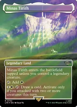 MTG MINAS TIRITH SURGE FOIL BORDERLESS The Lord of the Rings NM - Image 1