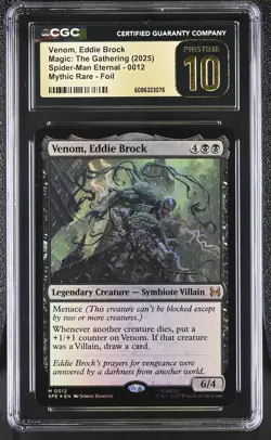 VENOM, EDDIE BROCK Marvel's Spider-Man Eternal-Legal Foil CGC Pristine 10 MTG - Image 1